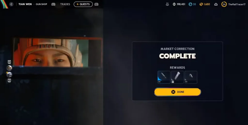 market correction quest