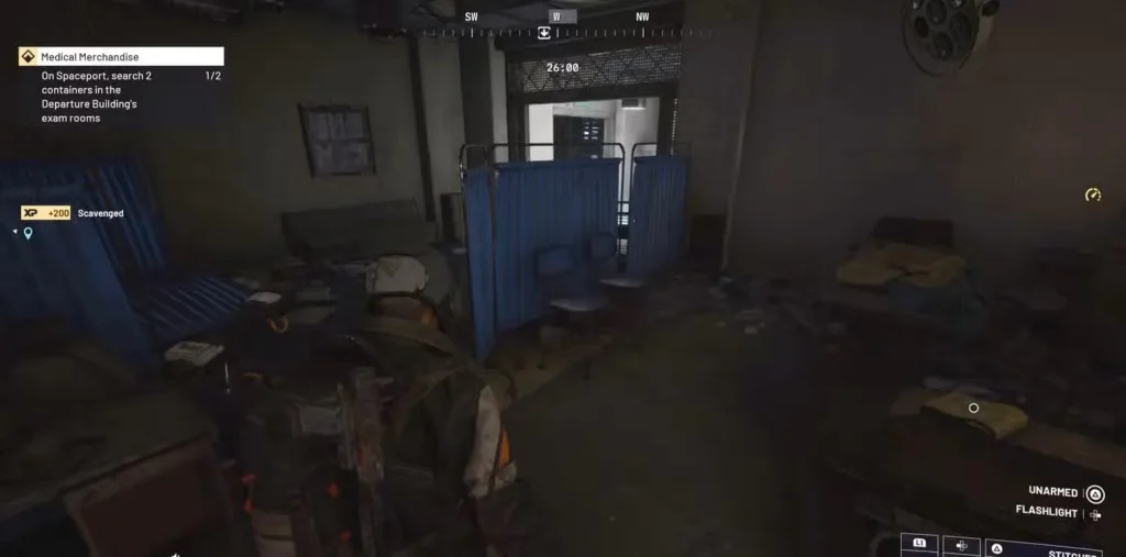 Objective 1: Spaceport - Departure Building Medical Exam Room