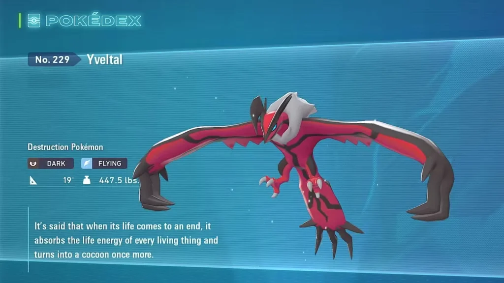 Yveltal – The Dark/Flying Destroyer