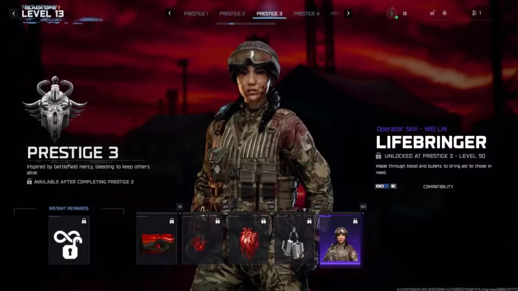 Prestige 3 Rewards: Battlefield Mercy Theme