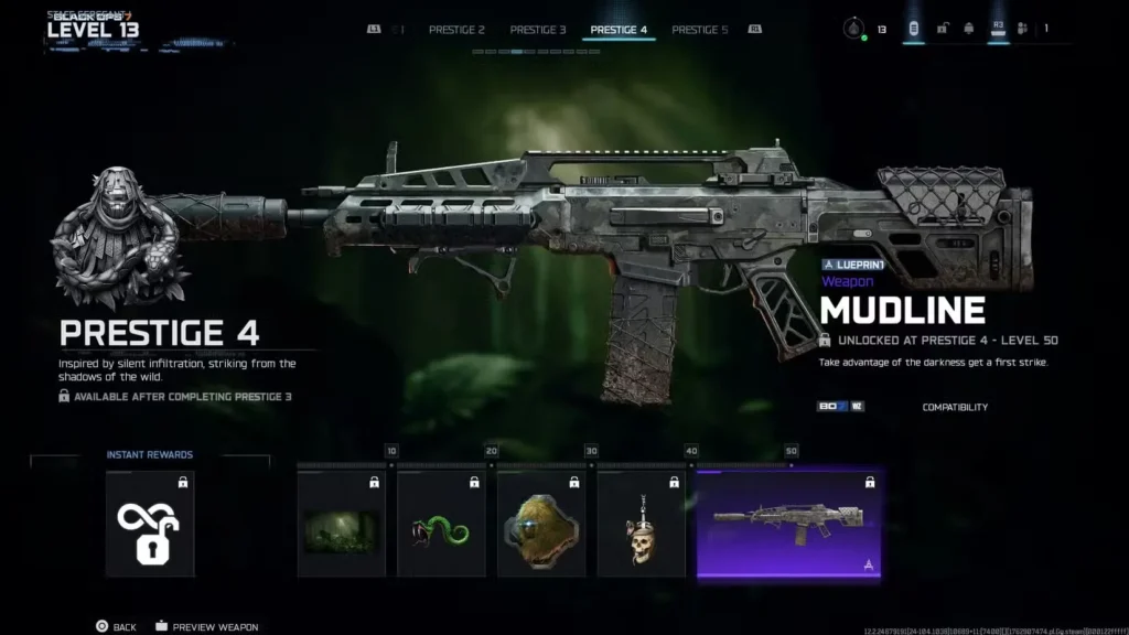 Prestige 4 Rewards: Silent Infiltration Theme