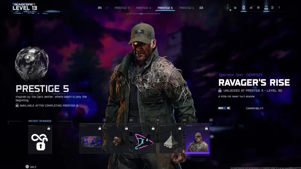 Prestige 5 Rewards: Dark Aether Theme