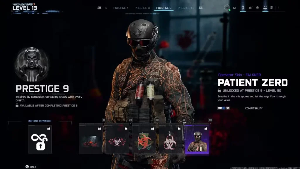 Prestige 9 Rewards: Contagion Theme