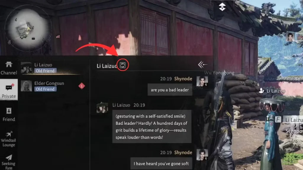 reset ai chatbot history li laizuo in where winds meet