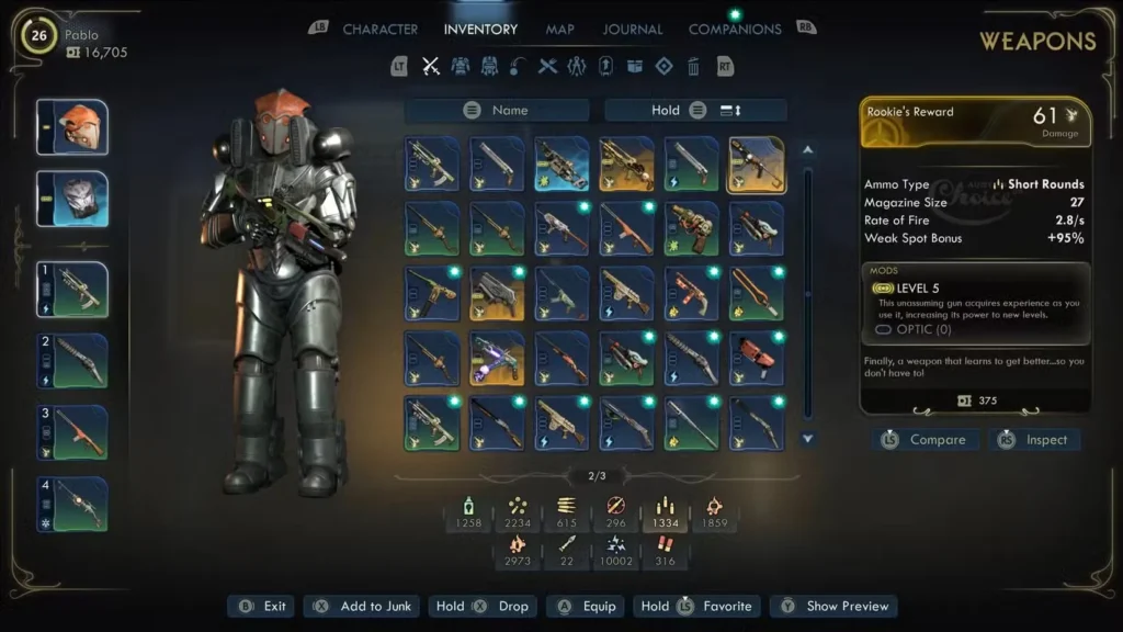 rookie's reward in the outer worlds 2