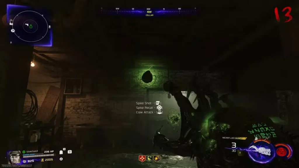 Acquire Necrofluid Gauntlet and Destroy Green Orbs