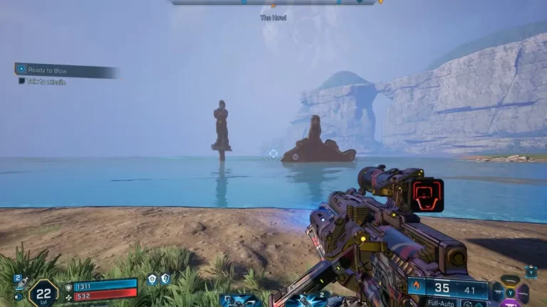 tannis on a fish eater egg showcase in borderlands 5