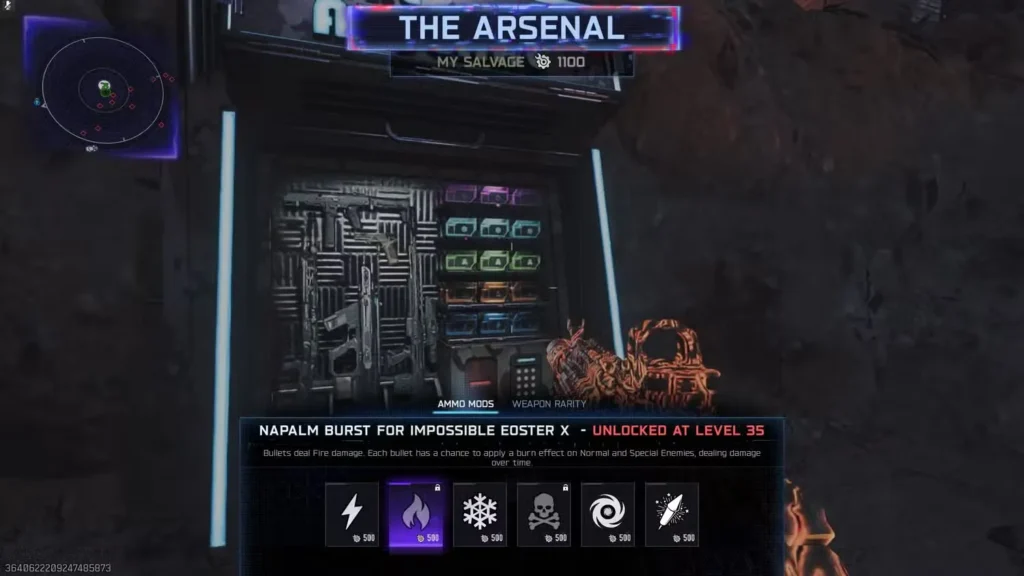 Use The Arsenal to Upgrade Weapon Rarity with Salvage