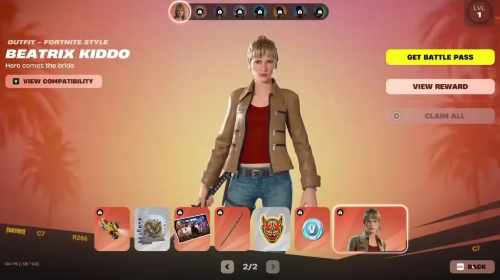 The Bride Page 2 in Fortnite Chapter 7 Season 1 Battle Pass