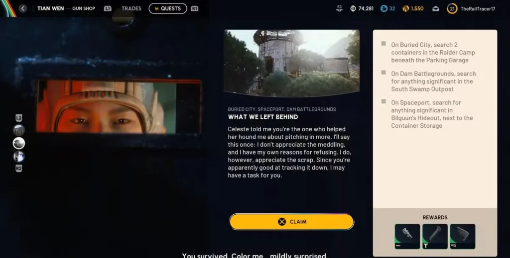 What We Left Behind Quest Guide in Arc Raiders
