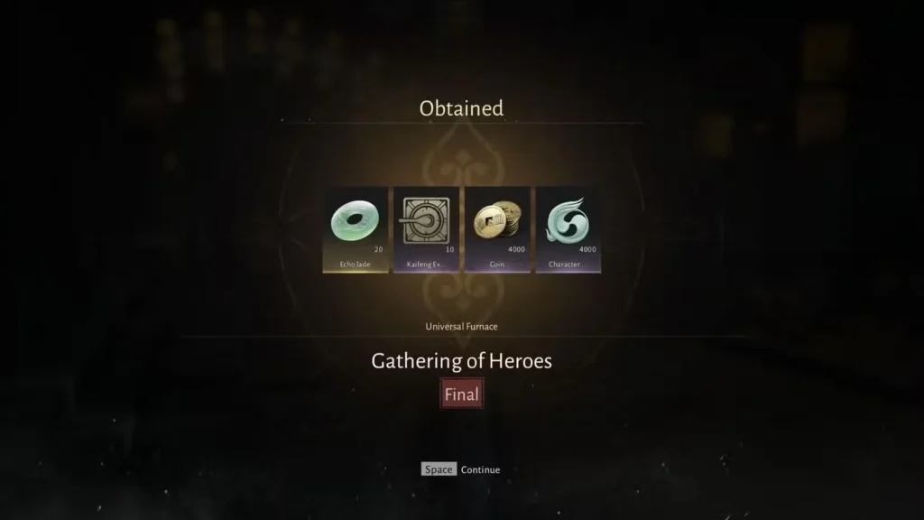 gathering heroes rewards in where winds meet