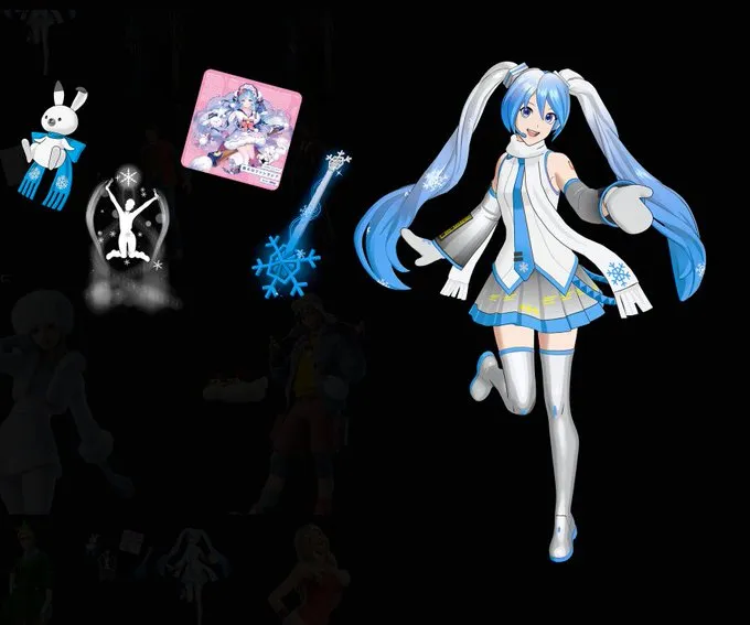 Fuite du skin Snow Miku de Fortnite&nbsp;: le pack inclut le lapin Yukine, la guitare et une emote