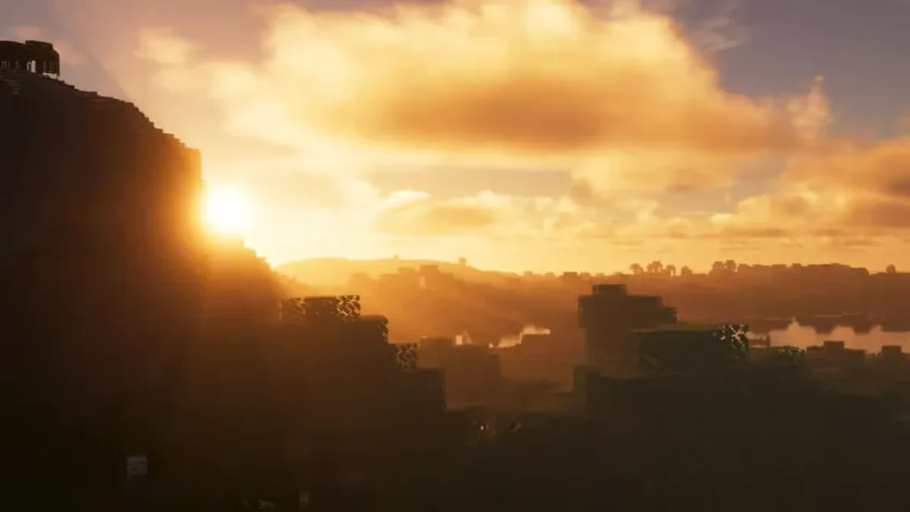 Continuum Shaders Sunset Best Minecraft Bedrock Shaders for 1.21