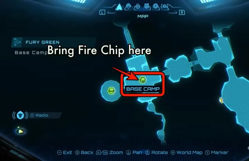 base camp fury green map in metroid prime 4 beyond