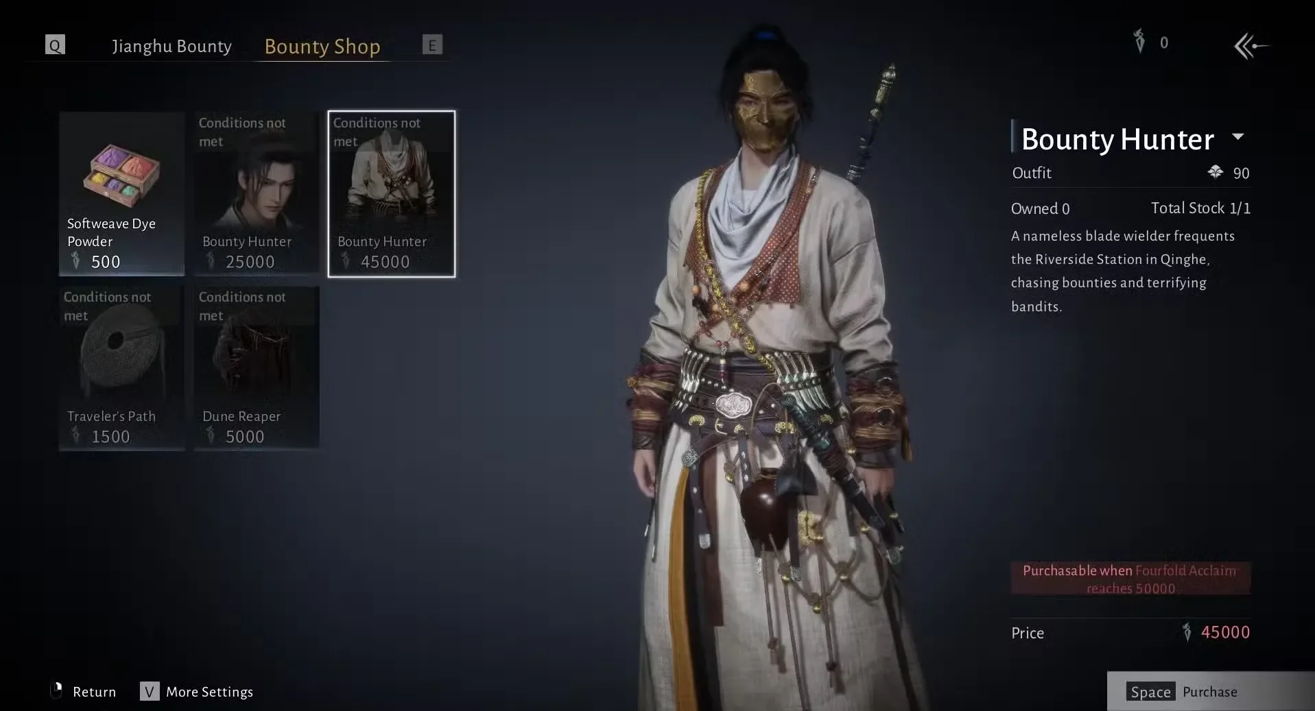 bounty hunter shop in where winds meet