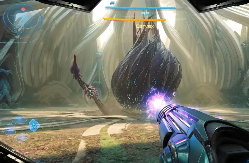 carvex boss fight boss logs in metroid prime 4