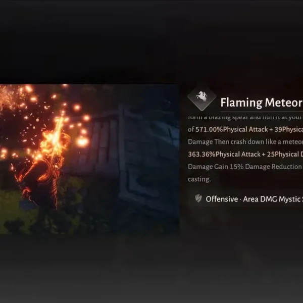 Flaming Meteor in Where Winds Meet