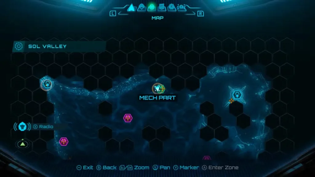 Mech Part #4: G.F. Debris North Sol Valley - Thunder Shot Required in Metroid Prime 4 Beyond