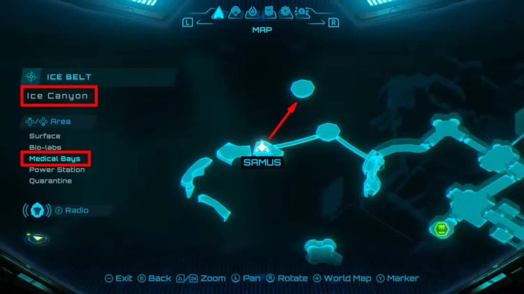 Energy Tank #11 - Ice Belt (Ice Canyon) Location in Metroid Prime 4 Beyond