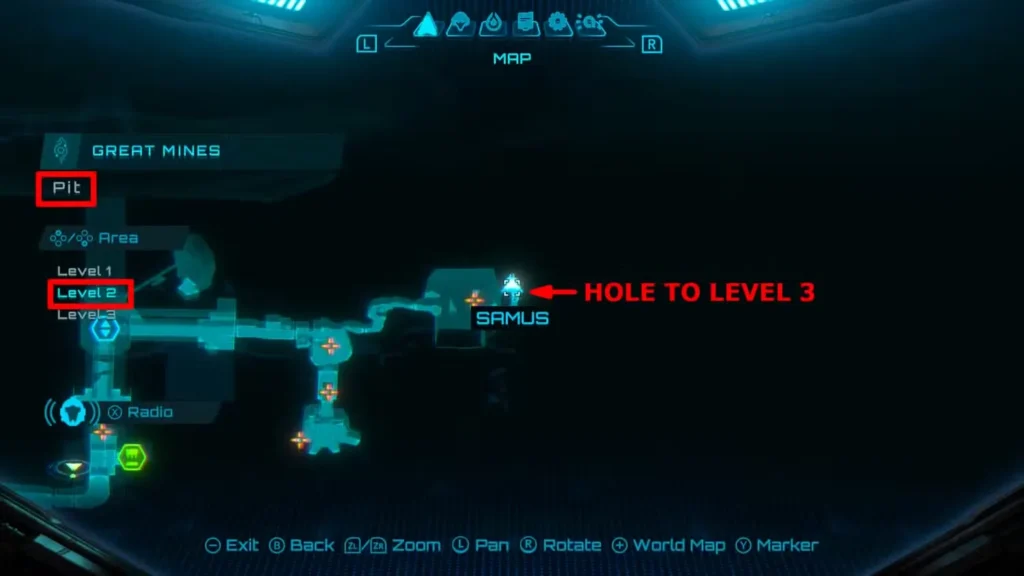 Energy Tank #14 - Great Mines (Chasm Tunnel, Level 3) Location in Metroid Prime 4 Beyond
