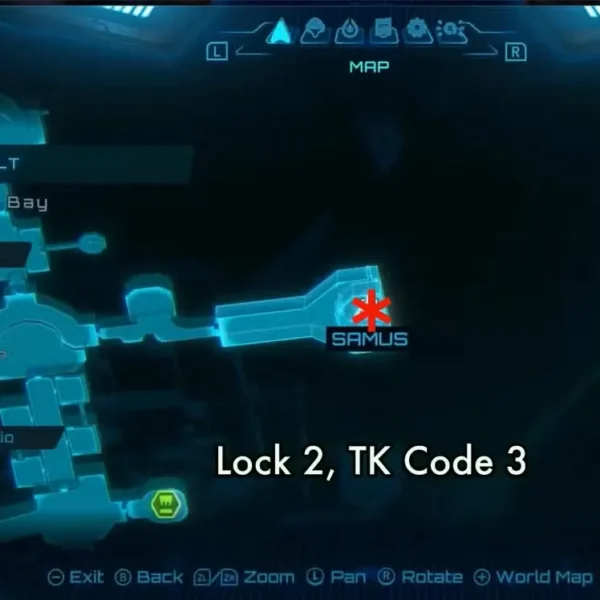 Psychic Lock 2 TK Code 3 Map in Metroid Prime 4 Beyond