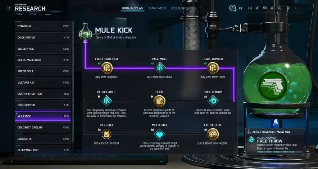 mule kick research in black ops 7