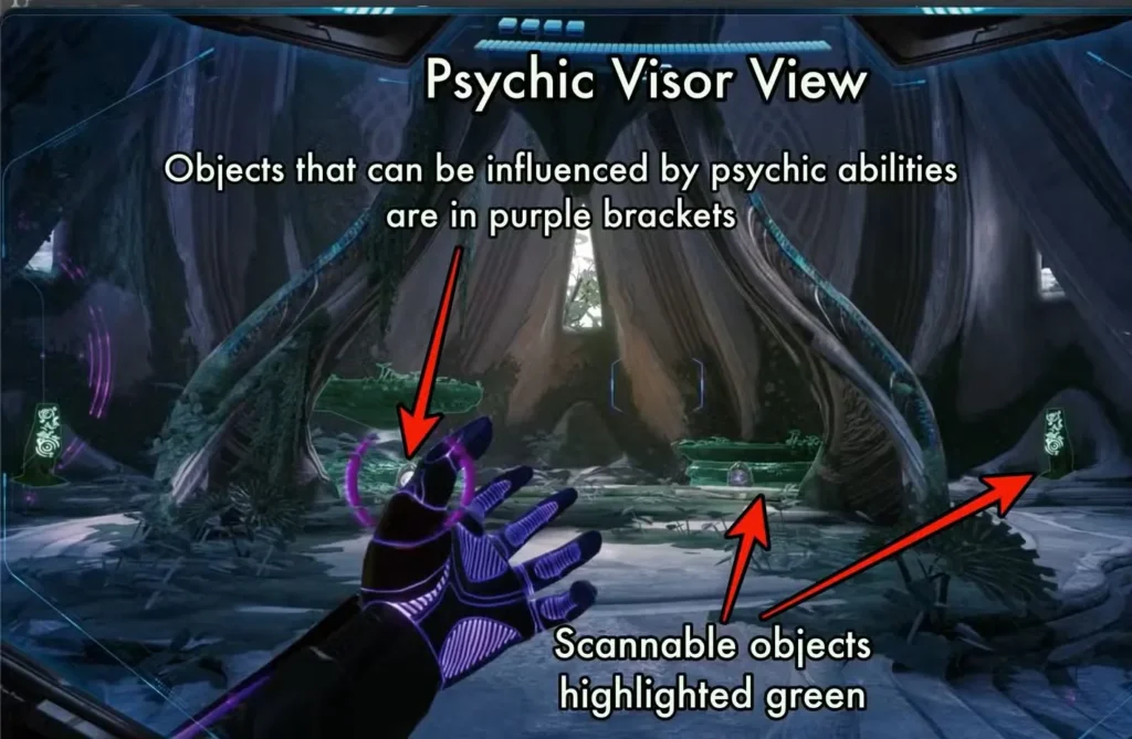psychic visor view in Metroid Prime 4 Beyond