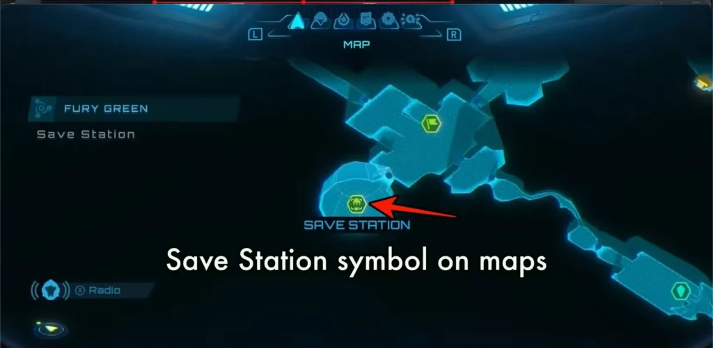 save station map in Metroid Prime 4 Beyond