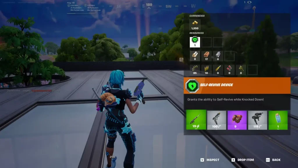 self revive device inventory in fortnite chapter 7 season 1
