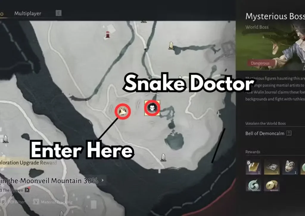 Snake Doctor Location in Where Winds Meet