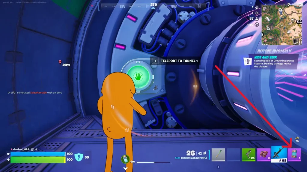 teleporting in fortnite chapter 7 season 1