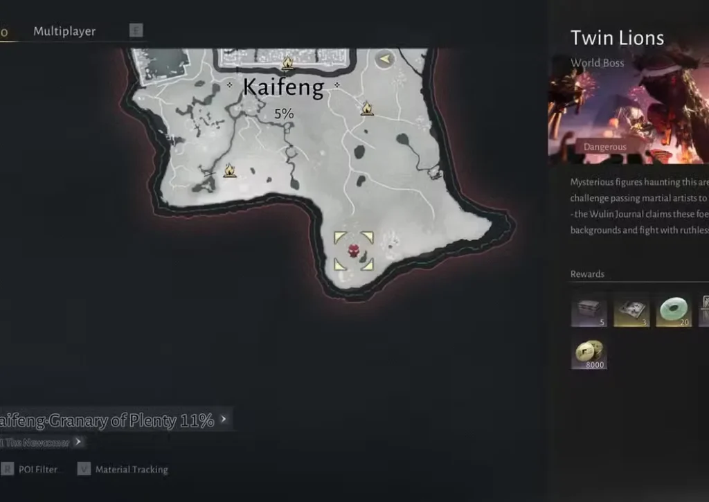 Twin Lions World Boss Where Winds Meet