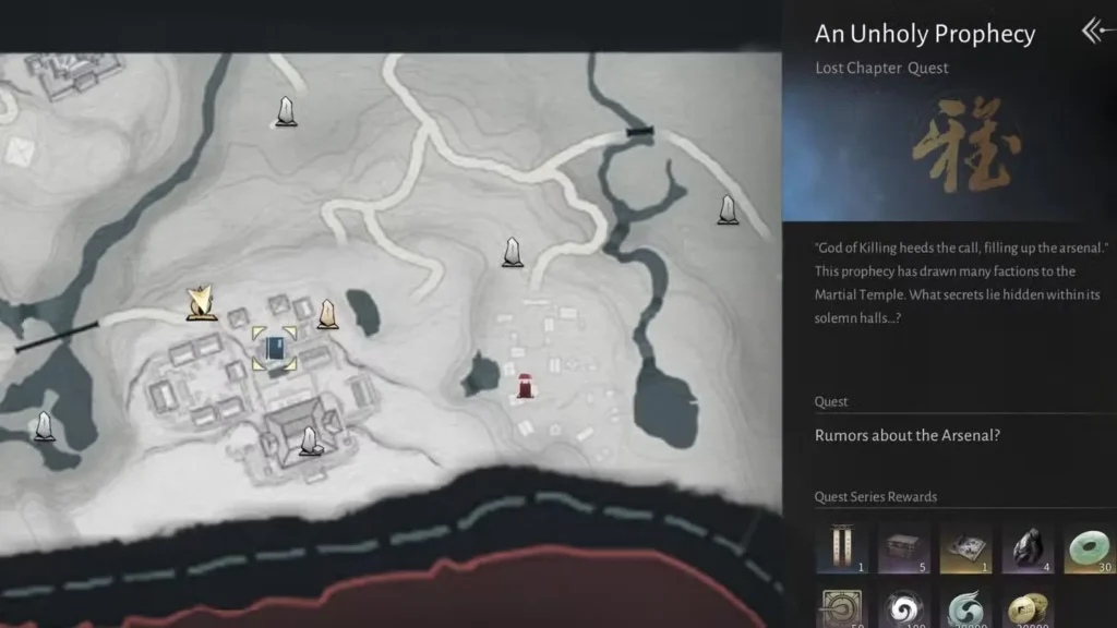 Unholy Prophecy Quest Location in Where Winds Meet