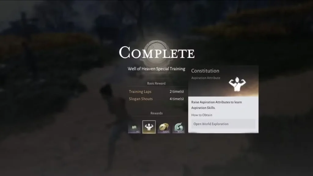 well of heaven training rewards in where winds meet