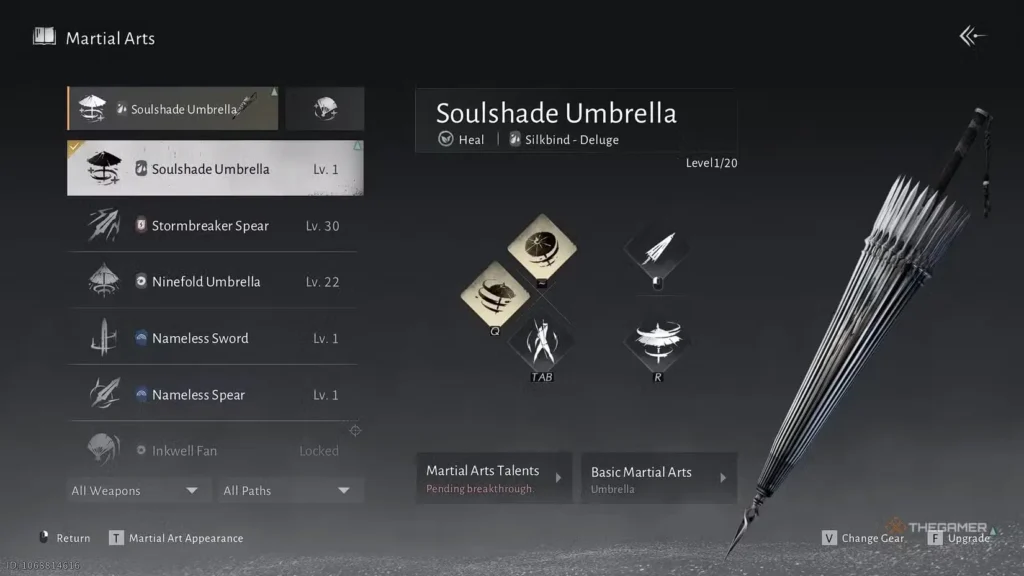 Soulshade Umbrella in Where Winds Meet
