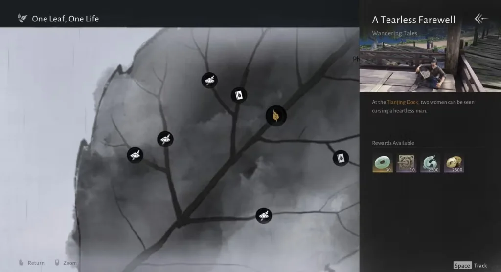 tearless farewell quest one leaf one life in where winds meet