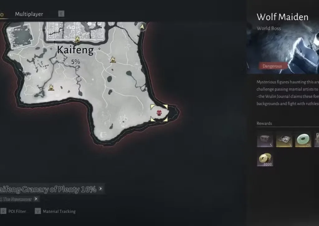 wolf maiden world boss where winds meet