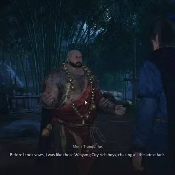 Scholar and Start Woven With Malice Monk Tranquillus in Where Winds Meet