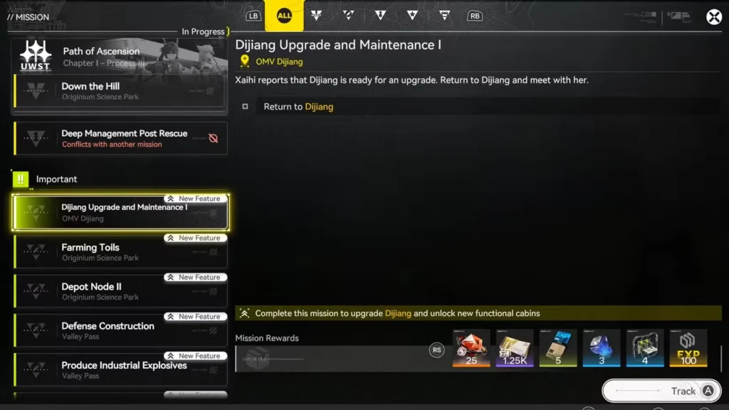 arknights endfield how upgrade control nexus level unlock growth chamber dijiang upgrade and maintenance quest mission