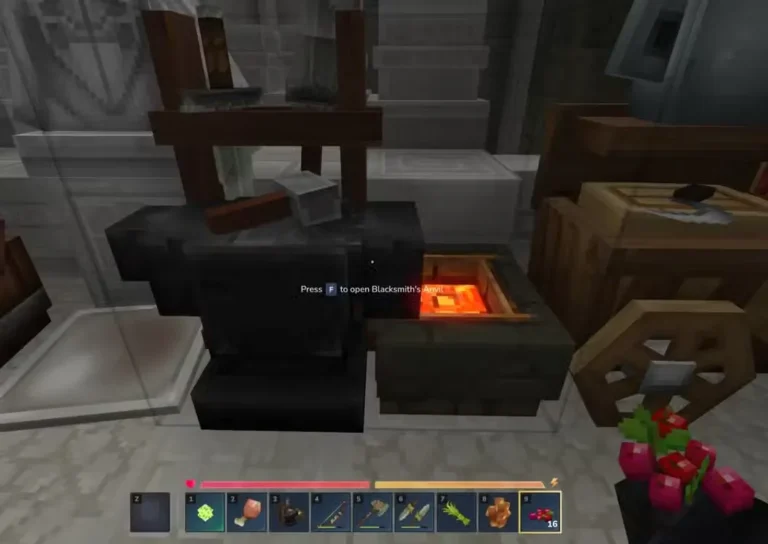 blacksmith's anvil upgrade weapons hytale