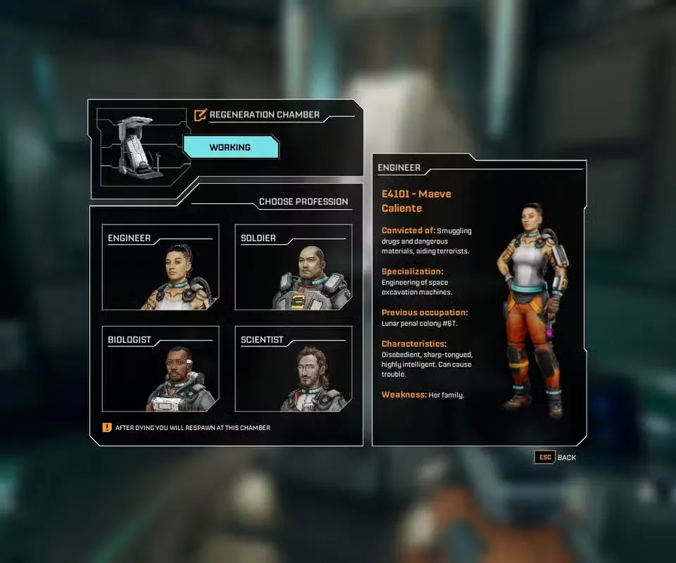 choosing characters starrupture