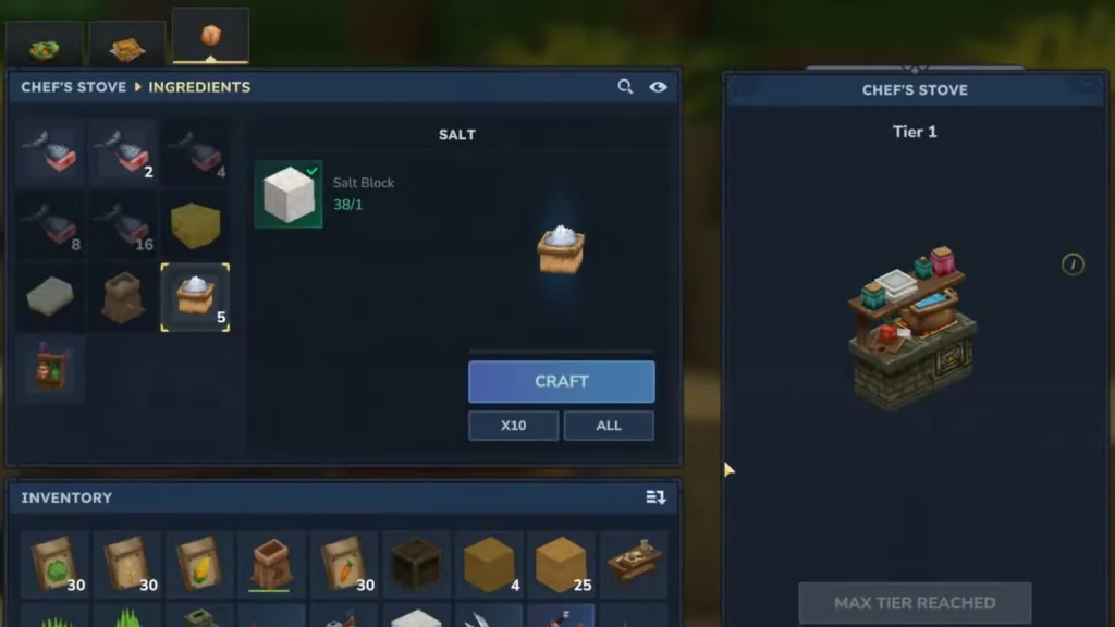 converting salt blocks to salt in hytale