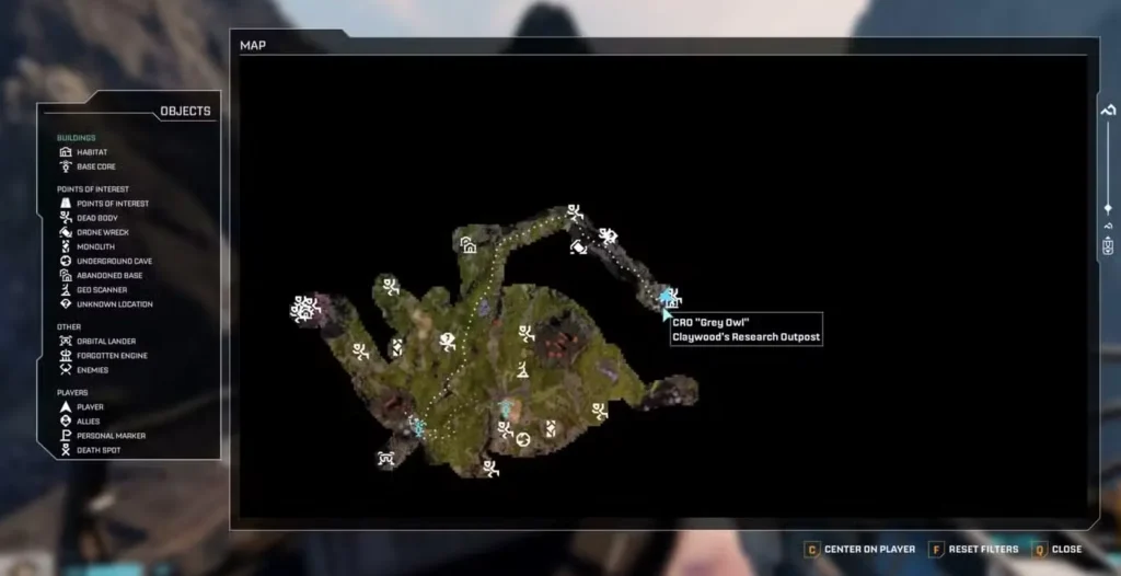 claywoods research outpost location in starrupture