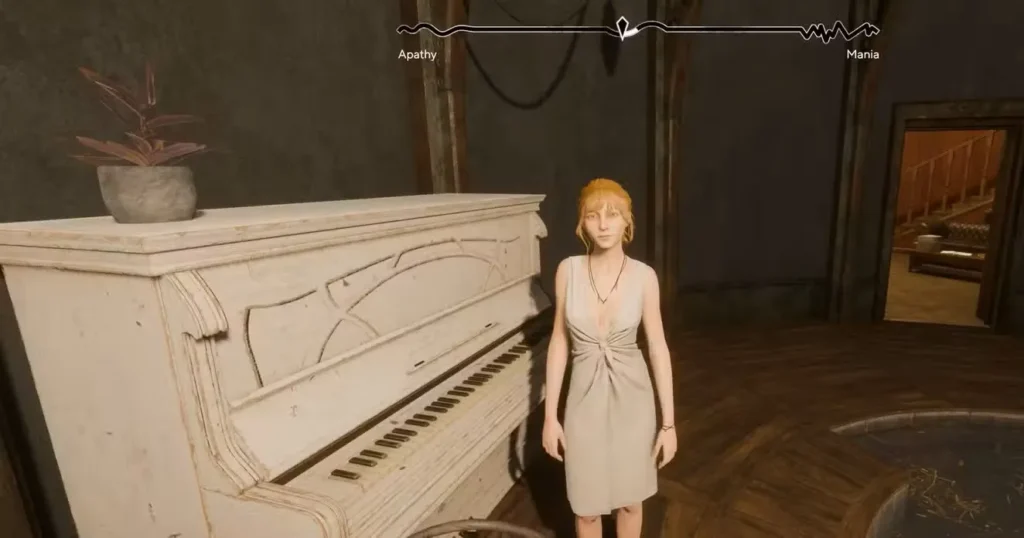 eva standing by piano in stillwater pathologic 3