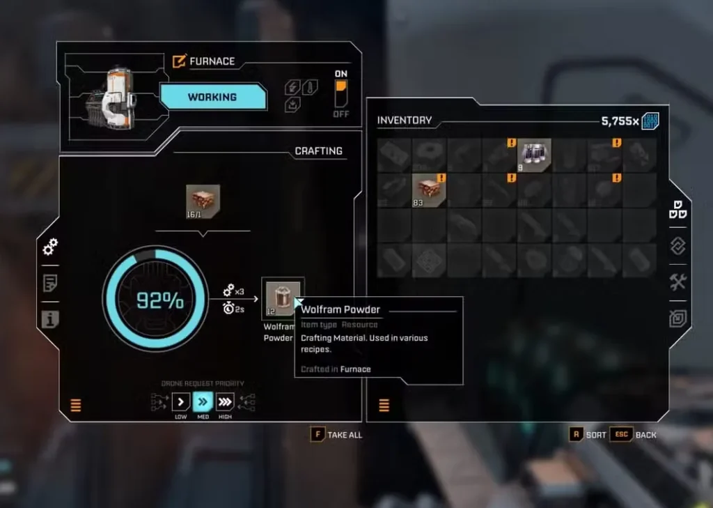 wolfram powder in starrupture