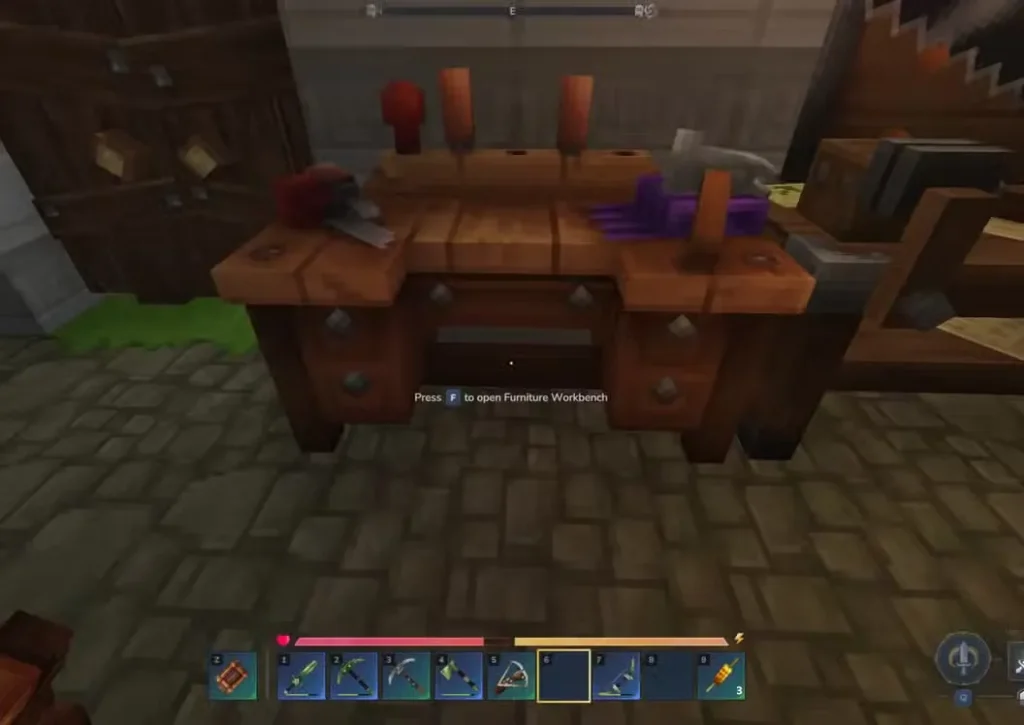 furniture workbench to use hardwood plank in hytale