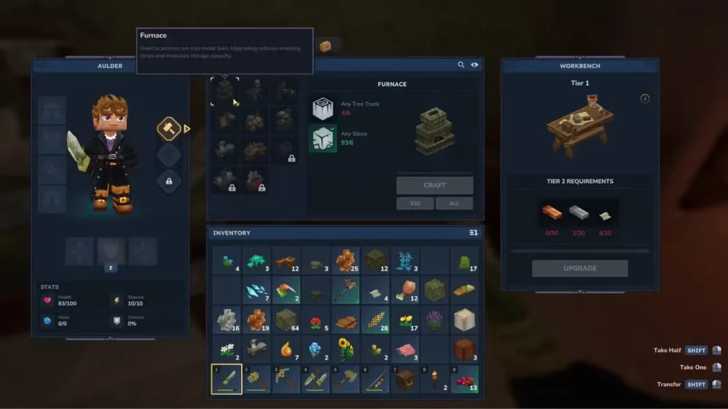 making furnace in hytale