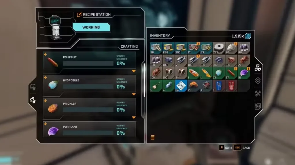 processing food in starrupture