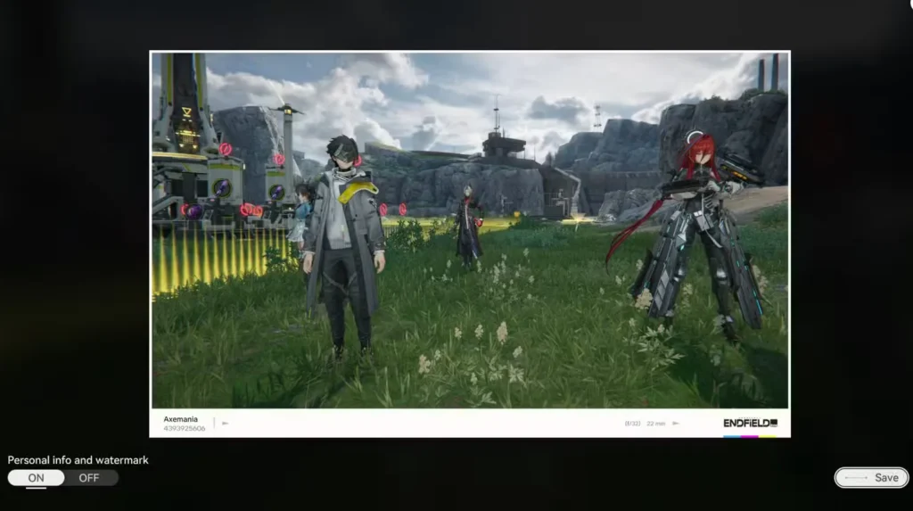 saving screenshot in arknights endfield