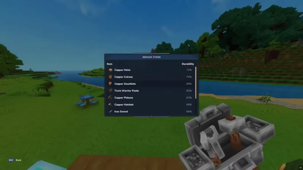 using repair kits in hytale